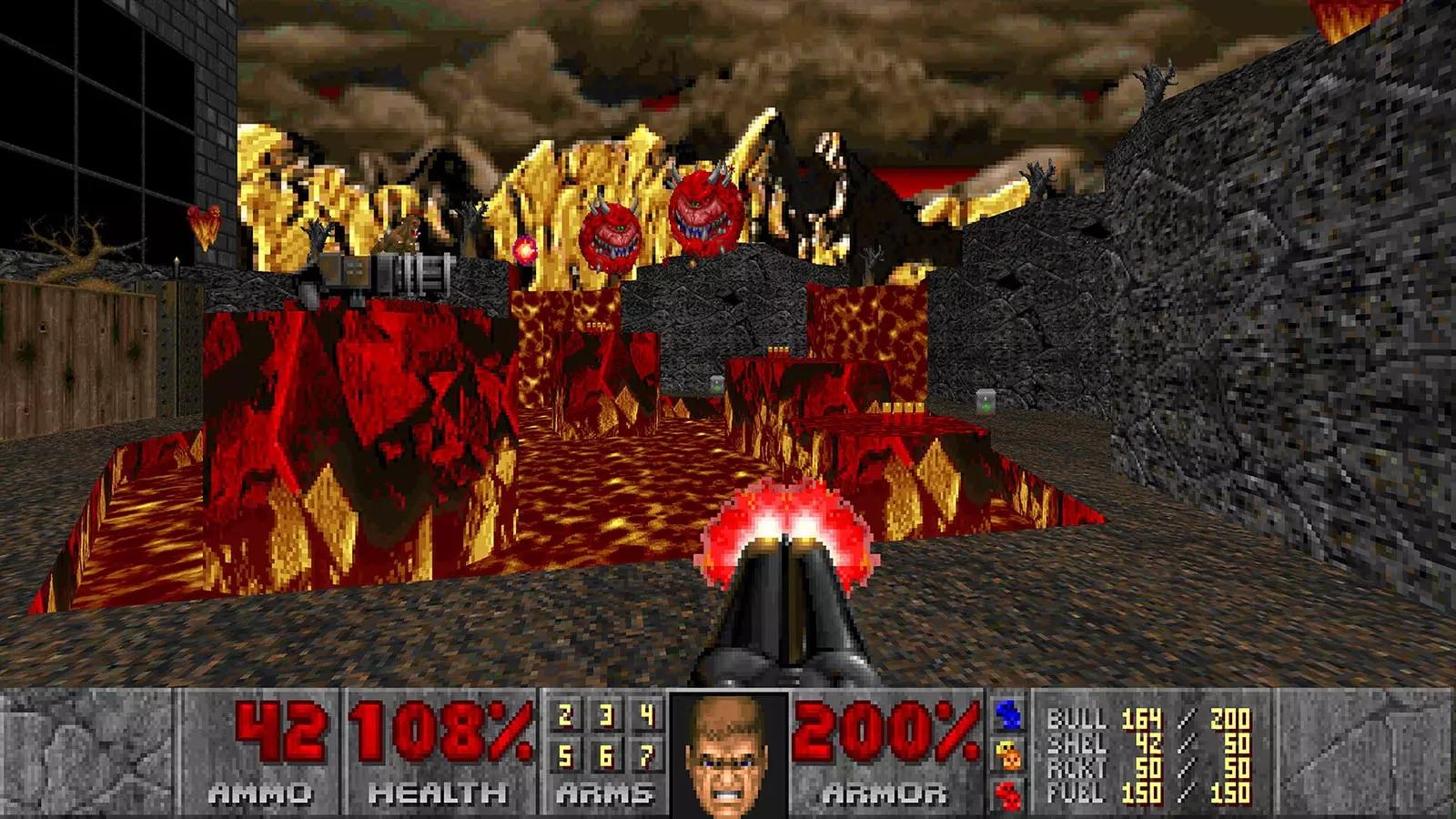 A picture of Doom II: Hall on Earth.