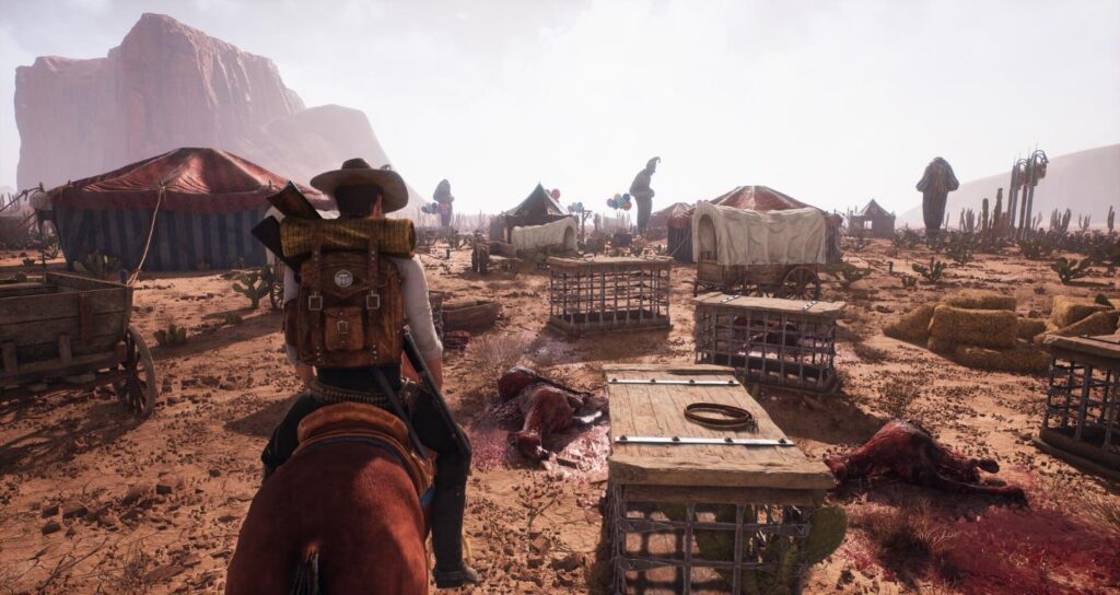 Ride your horse in the vast environments of Western Rye.