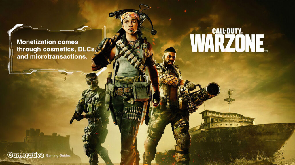 CoD Monetization comes through cosmetics, DLCs, and microtransactions.