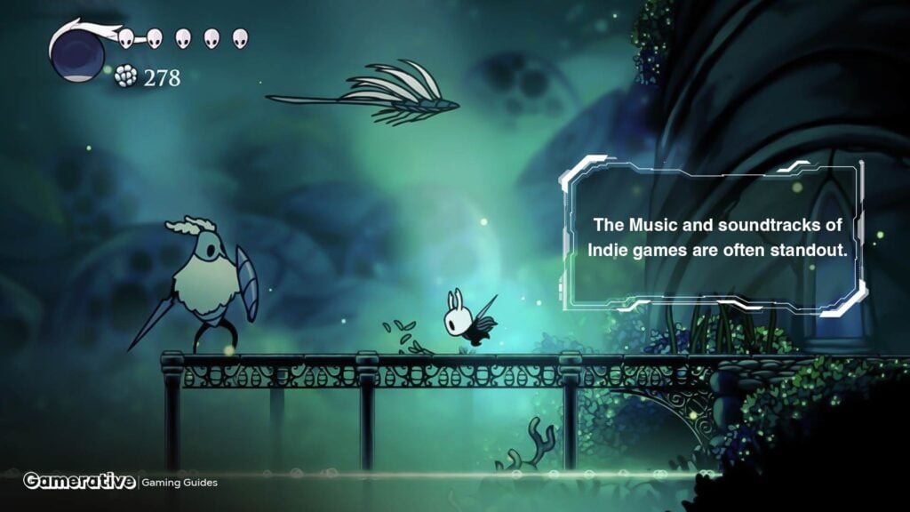 Hollow knight picture: Music and soundtracks are often standout in indie games.