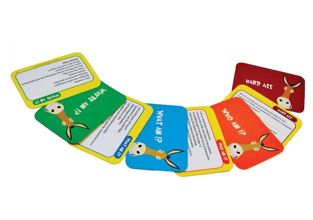 A picture of trivia cards