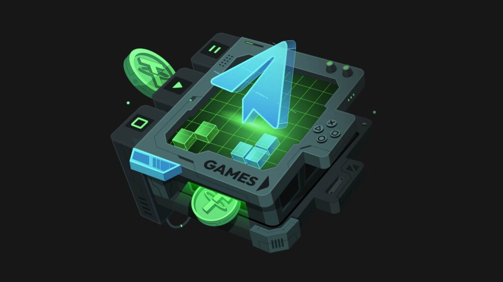 a designed picture with the Telegram Logo in the center of it