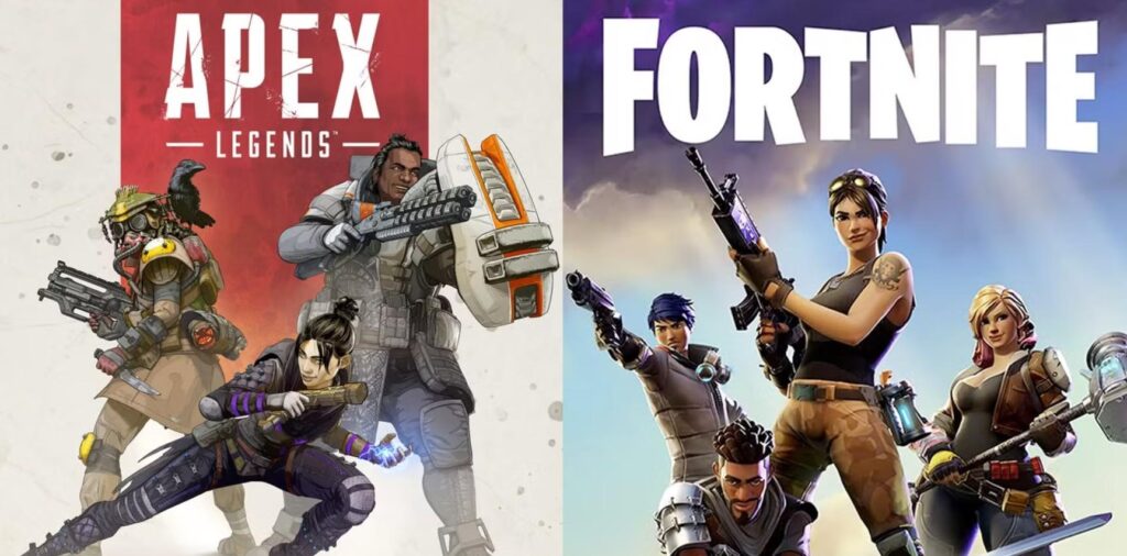 pictures of Apex Legends and Fortnite