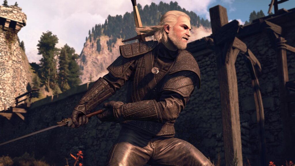 a screenshot of Geralt of Rivia from The Witcher 3