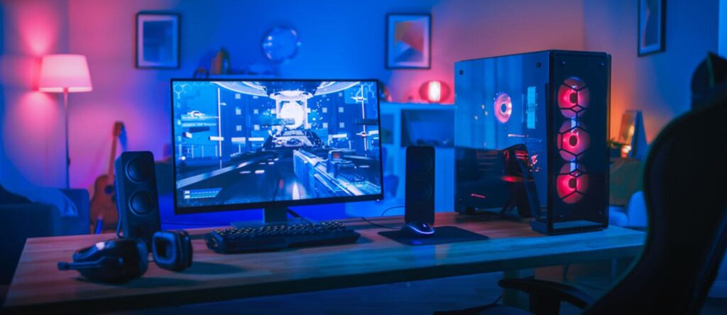 A picture of a gaming room
