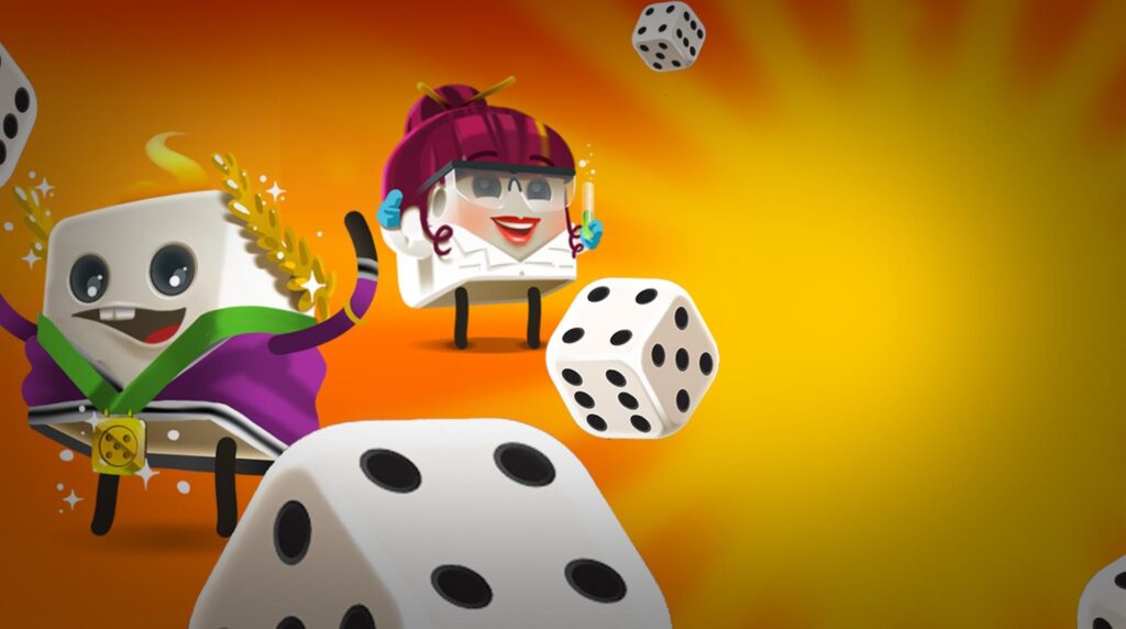 A picture of a digital dice game