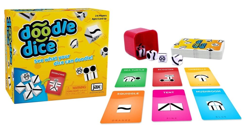 A picture of a dice board game