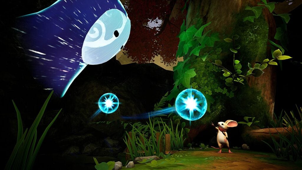 A picture of a VR video game
