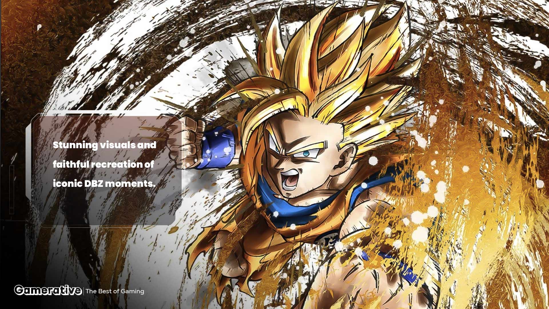 Stunning visuals and faithful recreation of iconic DBZ moments in Dragon Ball FighterZ.