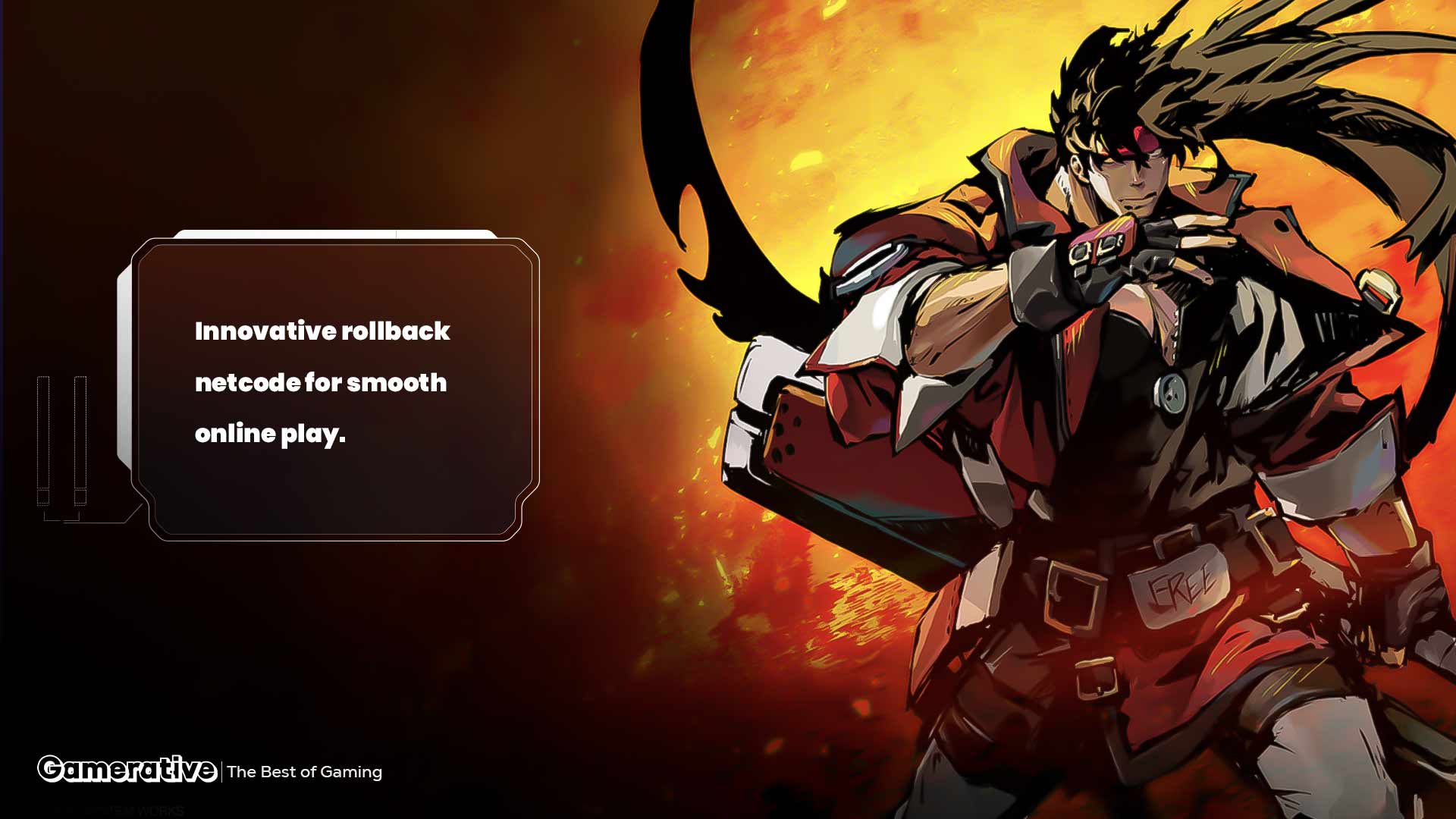 Innovative rollback netcode for smooth online play in Guilty Gear Strive.