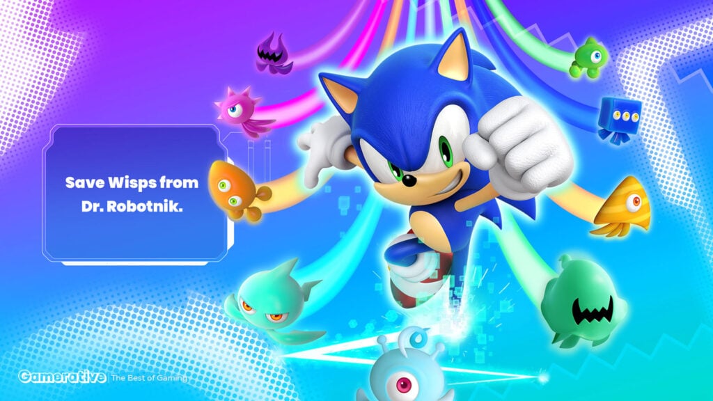 In Sonic Colors, we save Wisps from Dr. Robotnik.