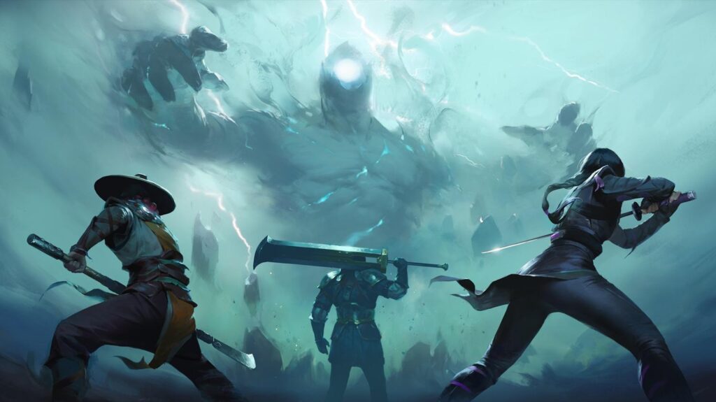 A picture of a fighting game
