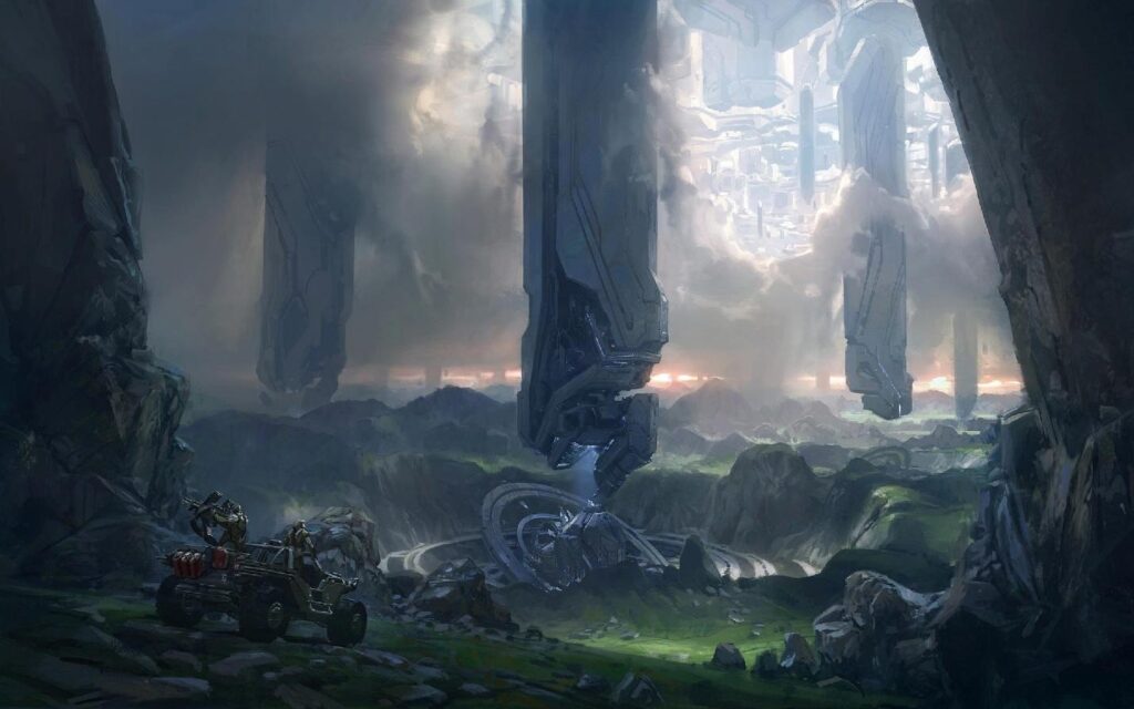 a wallpaper of the Halo Series