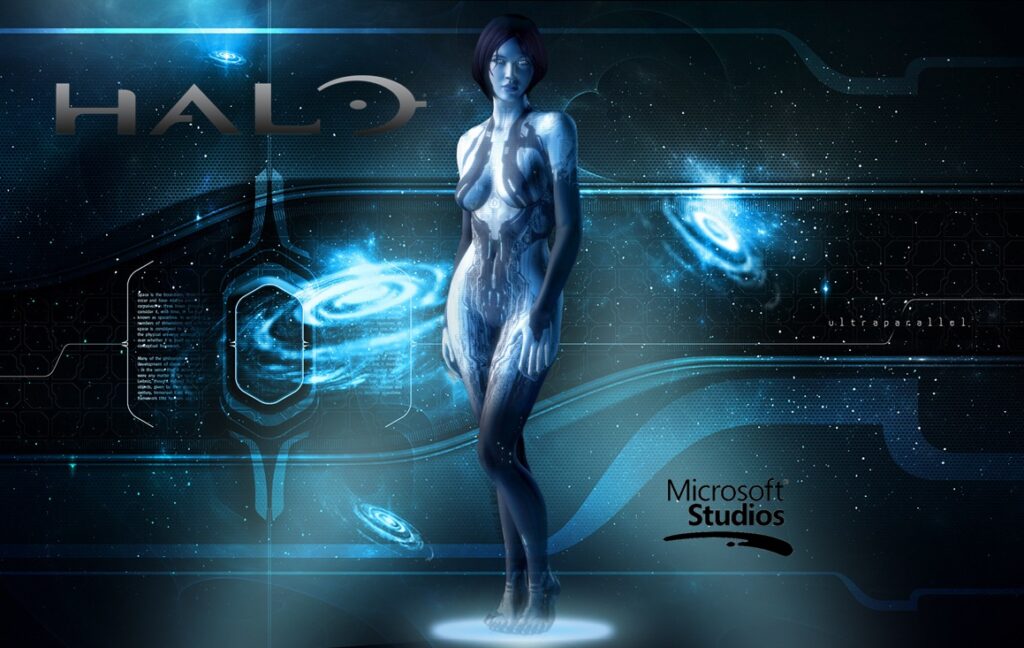 an image of Cortana from the Halo Series