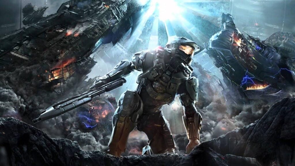 a wallpaper of Halo 4.