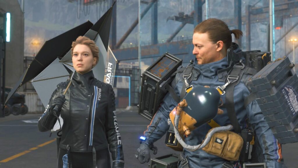 an image of Sam and Fragile from Death Stranding