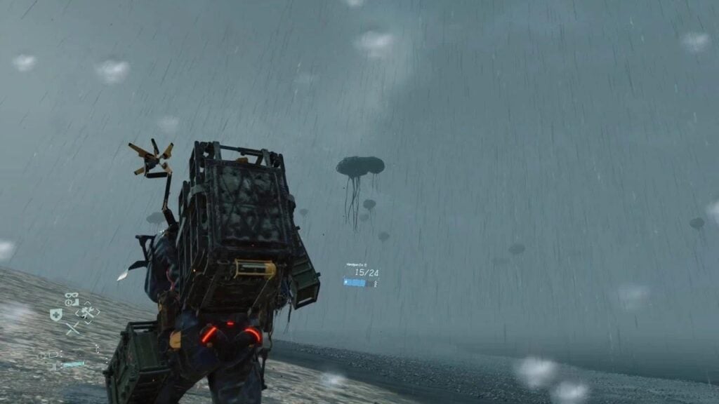 an image of Jellyfish-like Floating BTs in Death Stranding