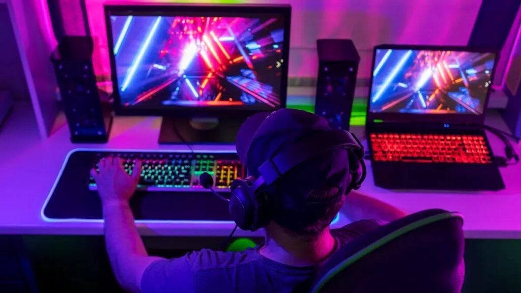 A picture of a gamer
