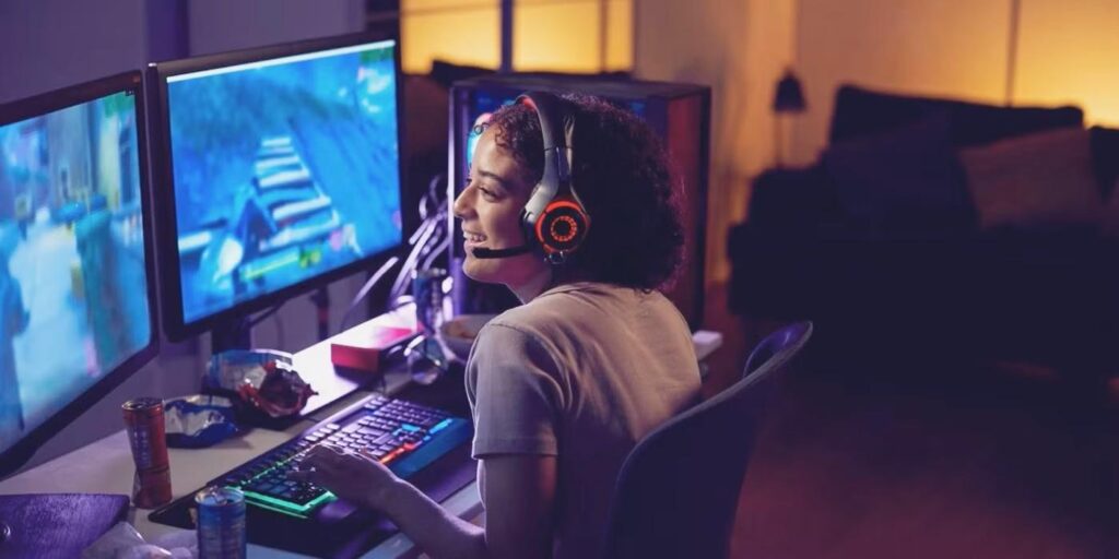A picture of a gamer