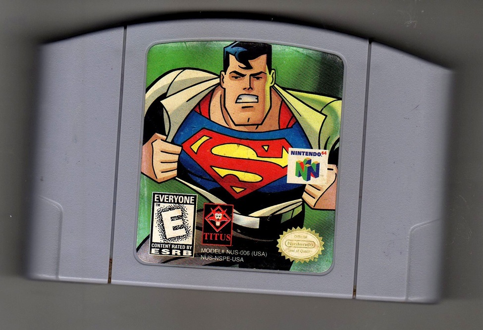 a picture of a Superman 64 cartridge