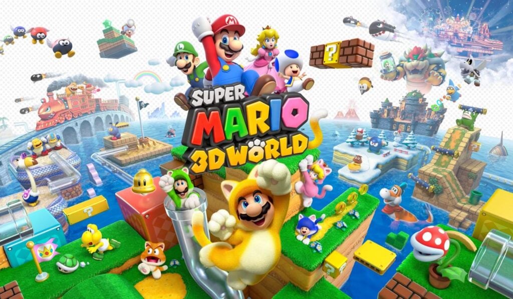 a wallpaper of Super Mario 3D World