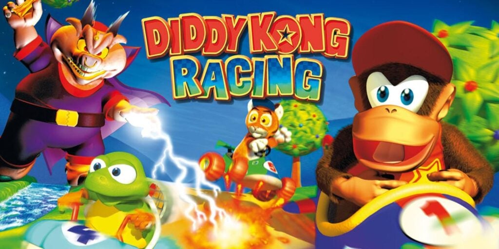 a wallpaper of Diddy Kong Racing