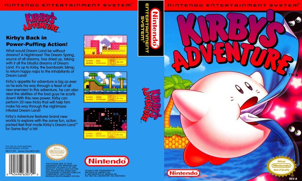 a wallpaper of Kirby’s Adventure