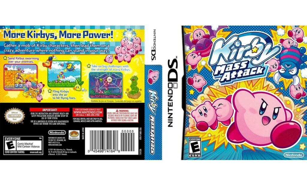 a wallpaper of Kirby Mass Attack