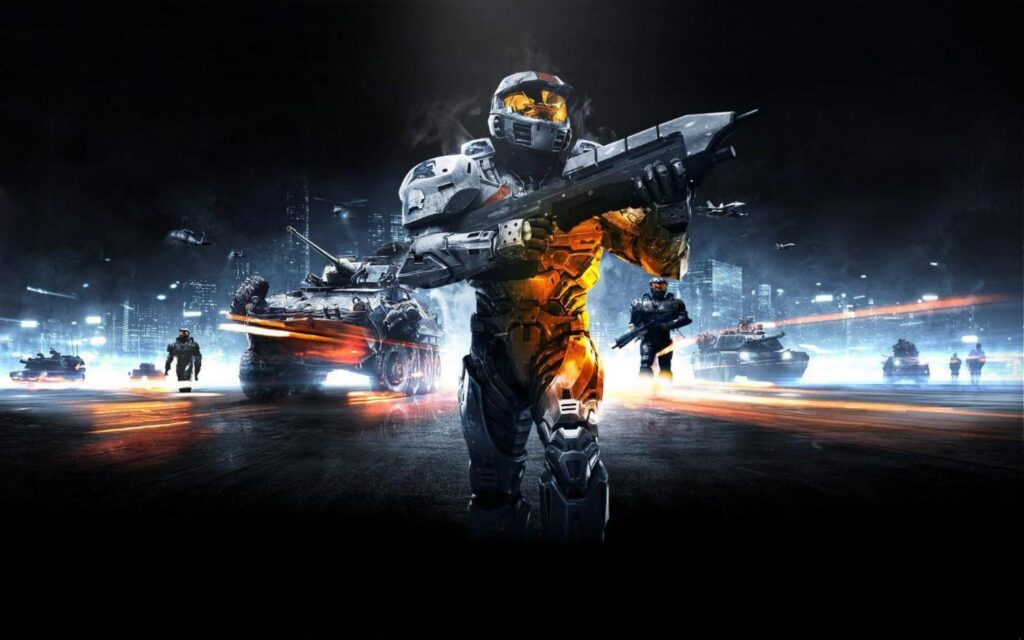 A wallpaper of Halo