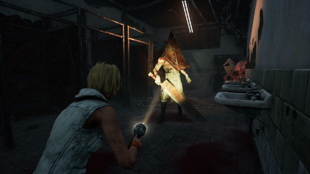 an image of Heather and Pyramid Head in Dead By Daylight