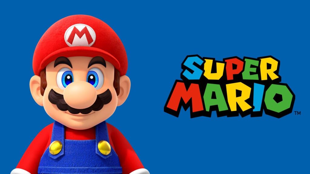 A wallpaper of Super Mario