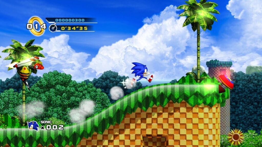 A wallpaper of Sonic The Hedgehog.