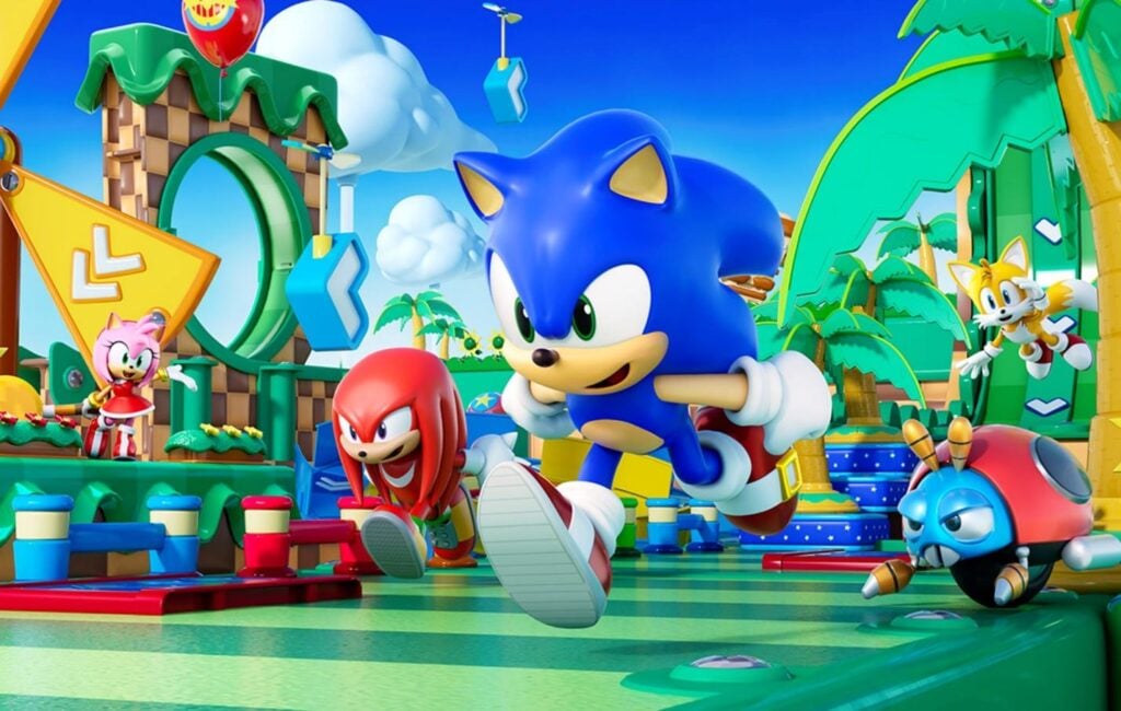 A wallpaper of Sonic The Hedgehog