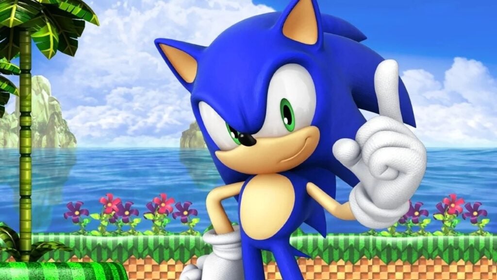 A wallpaper of Sonic The Hedgehog