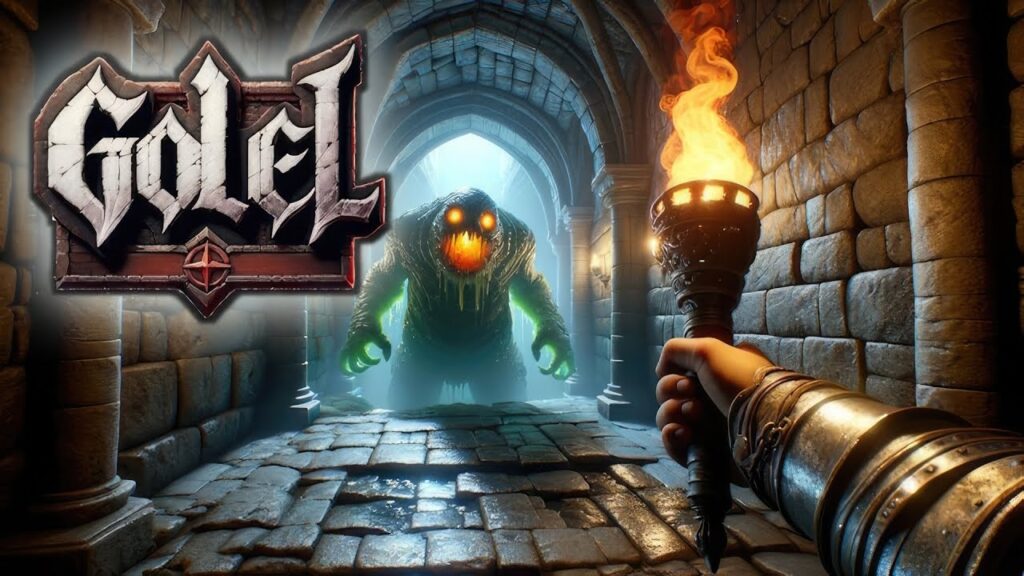 Image of Golel gameplay with the game’s logo