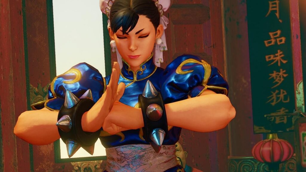 a picture of Chun-Li from the Street Fighter Series