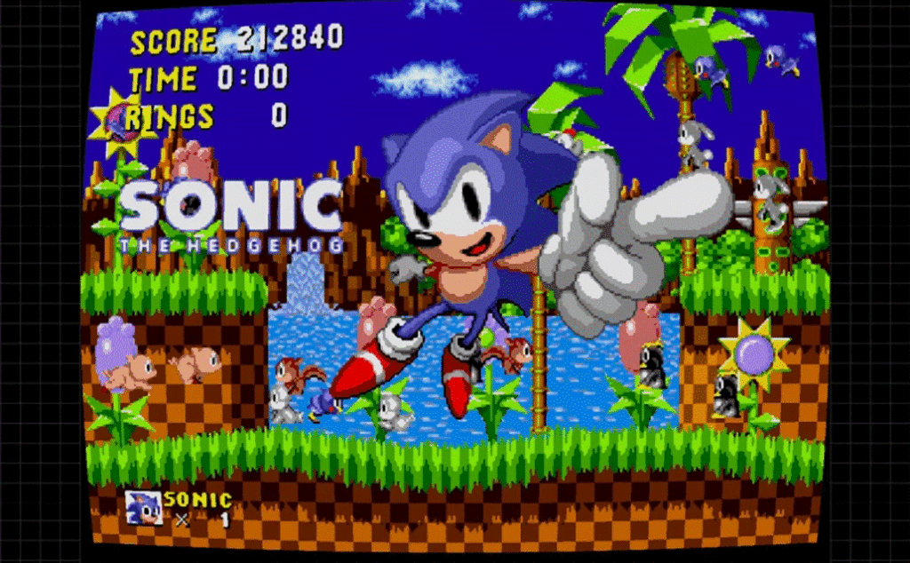 a wallpaper of Sonic the Hedgehog