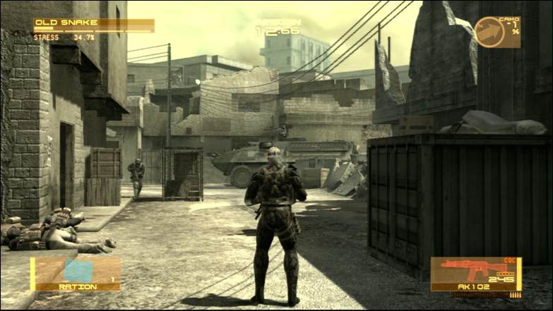 a picture of Old Snake from Metal Gear Solid 4: Guns of the Patriots