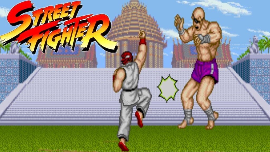 a picture of the first Street Fighter Game