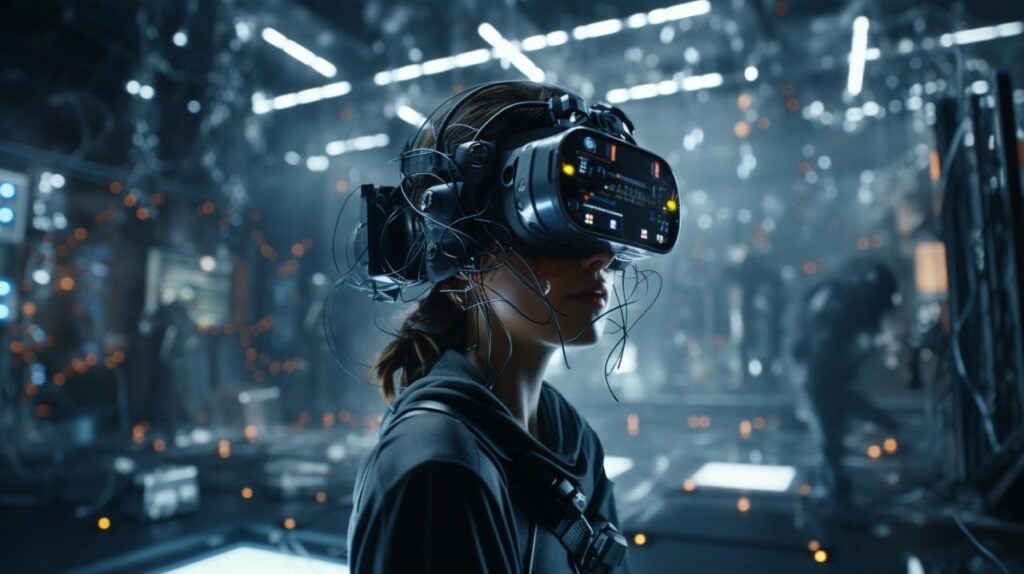 Player concentrating on a calibration screen