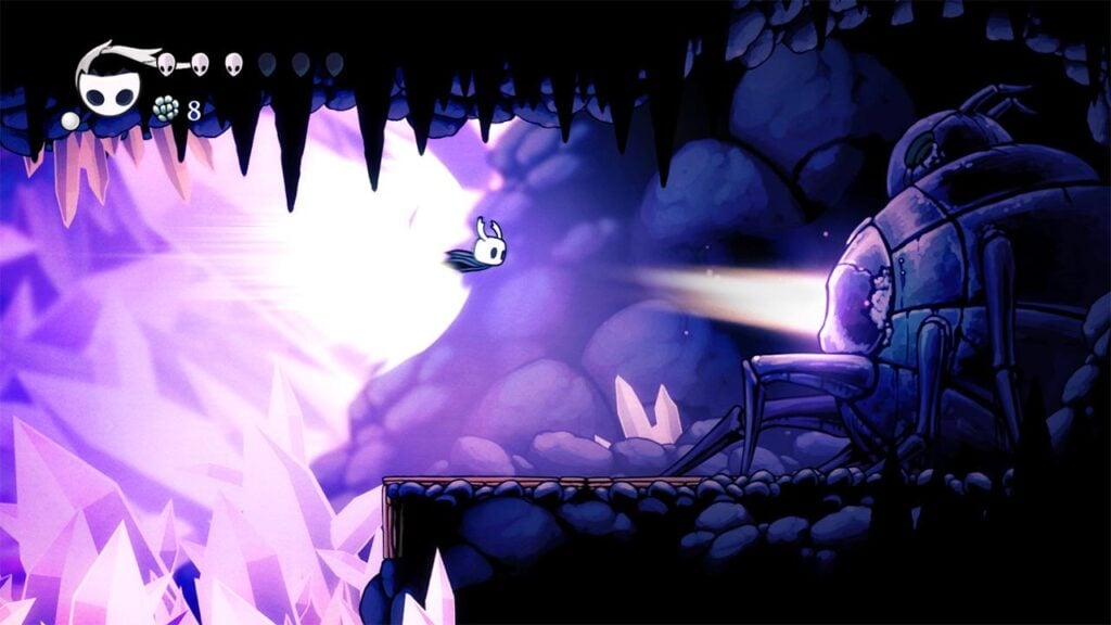 Player discovering a hidden statue in a dark room