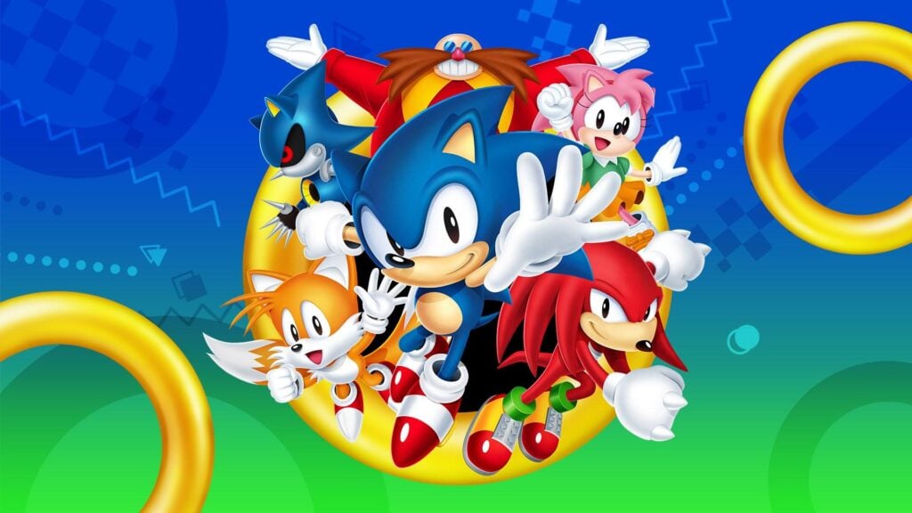 a wallpaper of Sonic and his friends