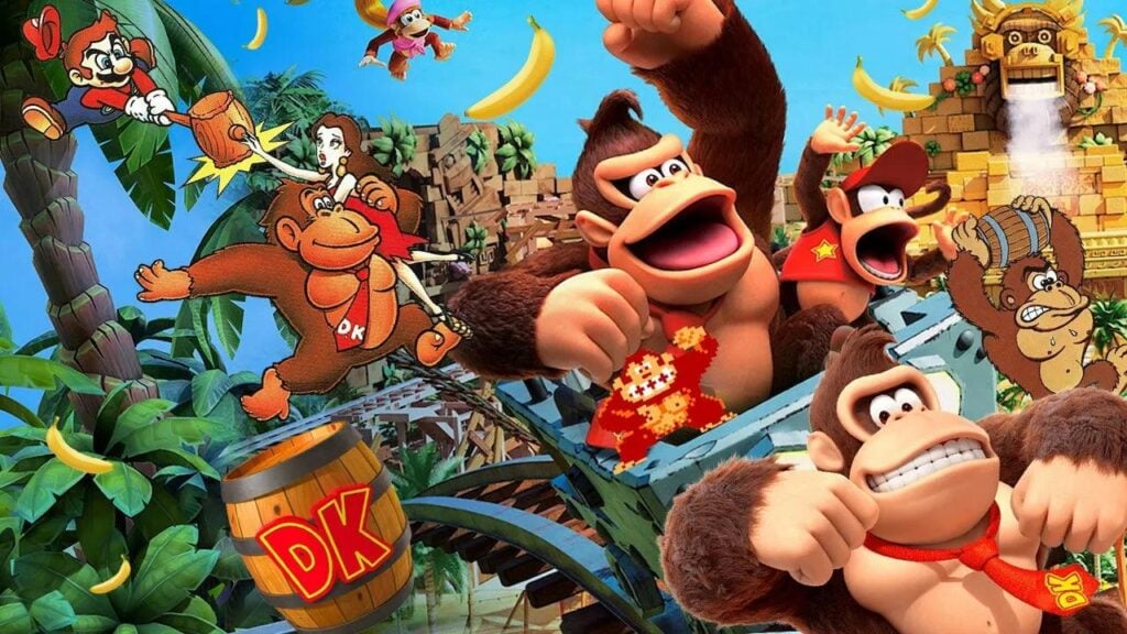 best Donkey Kong games: a wallpaper of The Donkey Kong Game Series