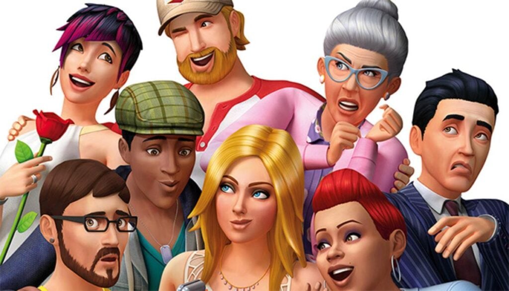 a picture of The Sims 4 with its many different Characters