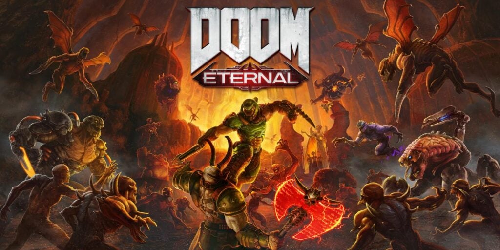 a wallpaper of DOOM Eternal
