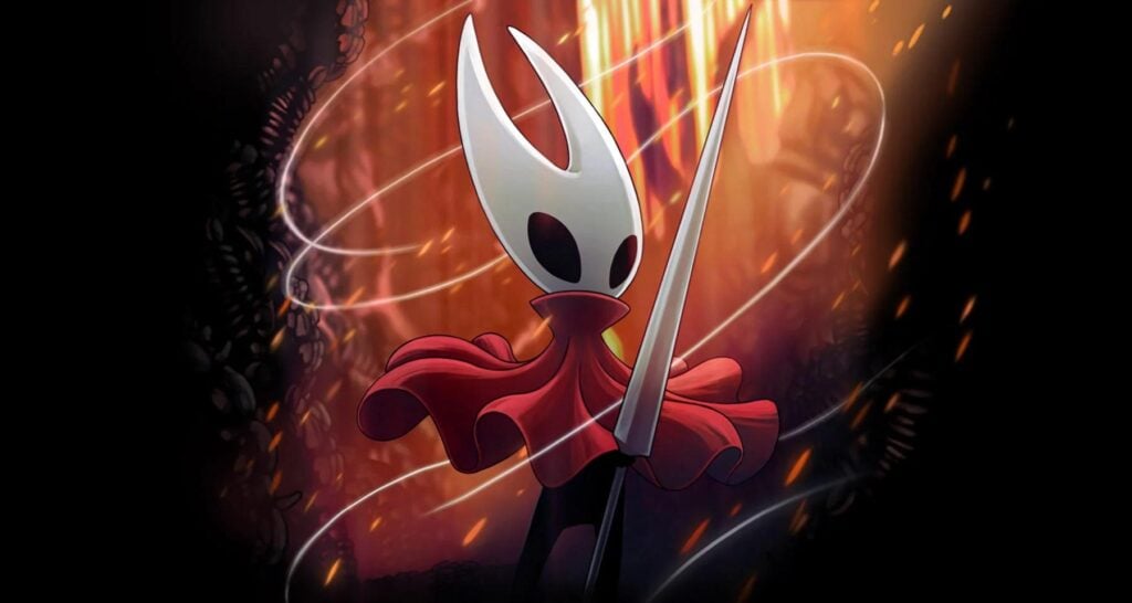 a wallpaper of Hornet from Hollow Knight