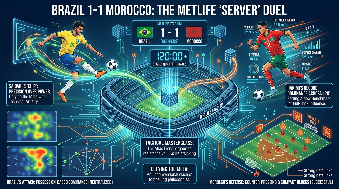 The MetLife "Server" Duel: Brazil and Morocco Trade Blows in a Tactical Masterclass That Defied the Meta